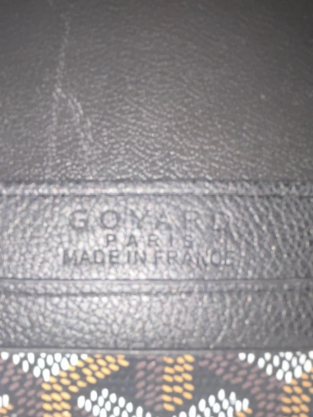 Goyard Black & Brown Signature Leather Card Holder